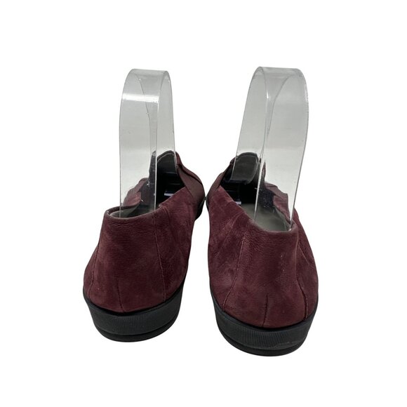 Eileen Fisher Chase Burgundy Suede Slip-On Womens Loafers Size 9 - Picture 3 of 10